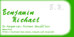 benjamin michael business card